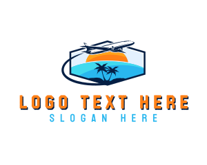 Plane - Travel Beach Tourism logo design