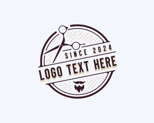 Mustache - Barber Grooming Hairstyling logo design
