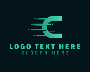 Crypto - Digital Tech Letter C logo design