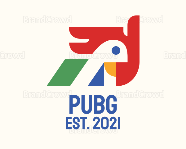 Geometric Parrot Head Logo