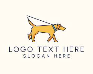 Golden Retriever - Pet Dog Walker logo design