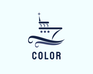 Cruise Ship Boat Transport  Logo