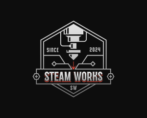 Metalworks Laser Engraving logo design