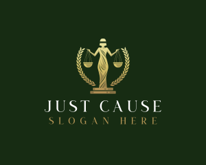 Woman Scale Justice logo design