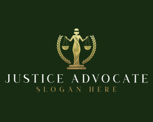 Prosecutor - Woman Scale Justice logo design
