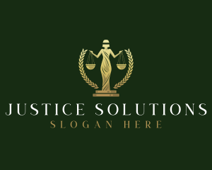 Judicial - Woman Scale Justice logo design