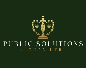 Government - Woman Scale Justice logo design