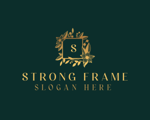 Floral Wedding Frame logo design