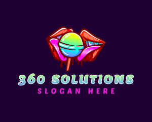 Seductive Lips Lollipop logo design