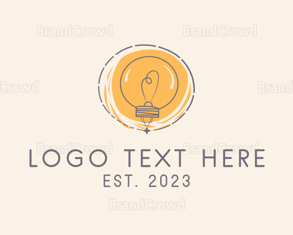 Sketch Light Bulb Logo