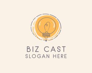 Sketch Light Bulb  Logo