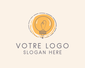 Sketch Light Bulb  Logo