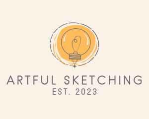 Sketch Light Bulb  logo design