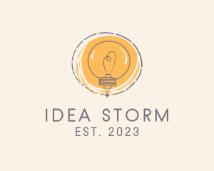 Sketch Light Bulb  logo design