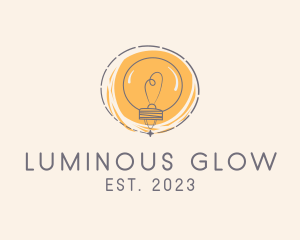 Illuminated - Sketch Light Bulb logo design
