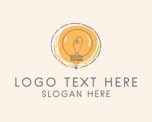 Sketch Light Bulb  Logo