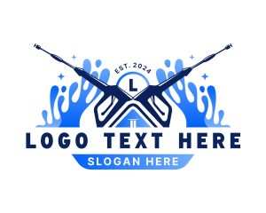 Lettermark - Pressure Washer Water Cleaning logo design