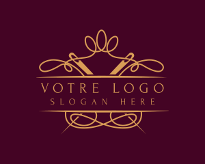 Knitting - Sewing Needle Craft logo design