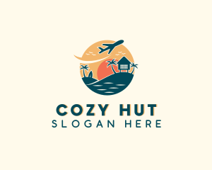 Hut - Vacation Beach Resort logo design