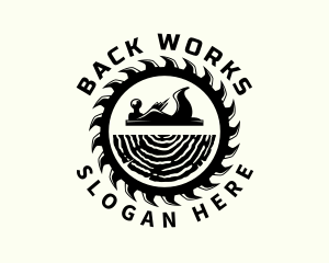 Carpenter Lumberjack Woodwork logo design