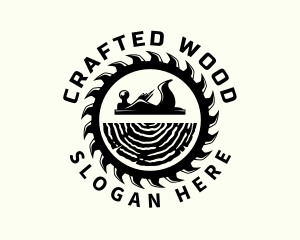 Carpenter Lumberjack Woodwork logo design