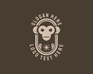 Brown - Natural Monkey Primate logo design