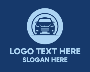 Airport Taxi - Blue Sedan Car logo design