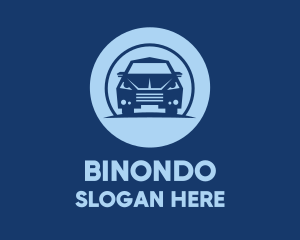 Blue Sedan Car Logo