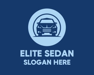 Sedan - Blue Sedan Car logo design