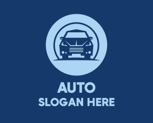 Driver - Blue Sedan Car logo design