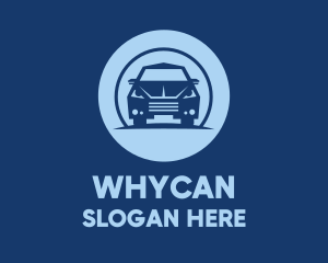 Car Hire - Blue Sedan Car logo design