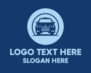 Blue Sedan Car Logo