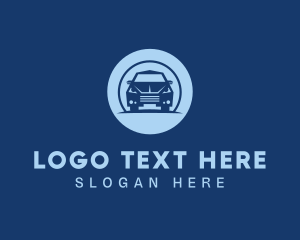 Cab - Blue Sedan Car logo design