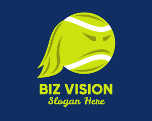 Angry Tennis Ball  logo design