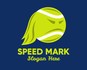 Angry Tennis Ball  logo design