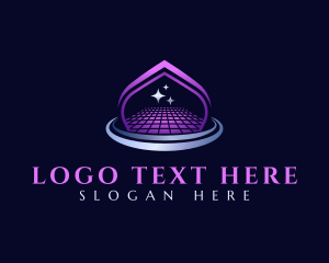 Cleaning - House Property Flooring logo design