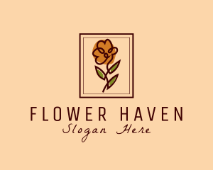 Flower Frame Florist  logo design