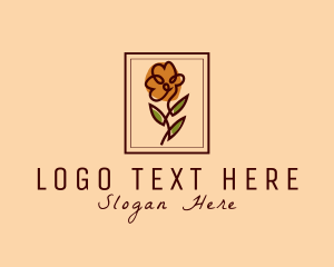 Minimalism - Flower Frame Florist logo design