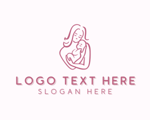 Breastfeeding - Childcare Adoption Postnatal logo design