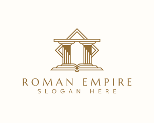 Roman - Book Column Pillar logo design