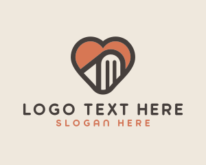 Notebook - Heart Book Learning logo design