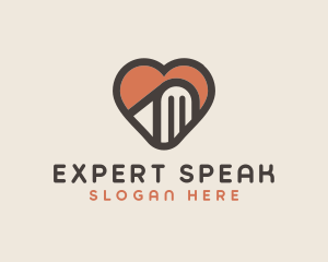 Lecture - Heart Book Learning logo design