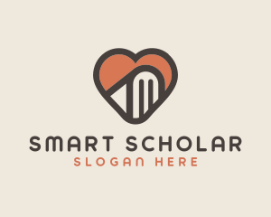 Student - Heart Book Learning logo design