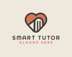 Tutor - Heart Book Learning logo design