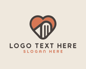 Study - Heart Book Learning logo design