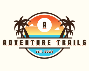 Tropical Beach Vacation logo design