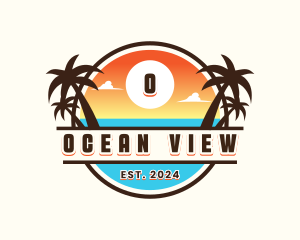 Tropical Beach Vacation logo design