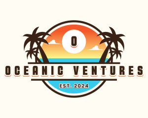 Tropical Beach Vacation logo design