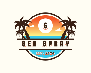 Tropical Beach Vacation logo design