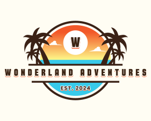 Tropical Beach Vacation logo design